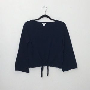SALE ☆ J. Crew Blue Boatneck Tie-Front Sweater SM